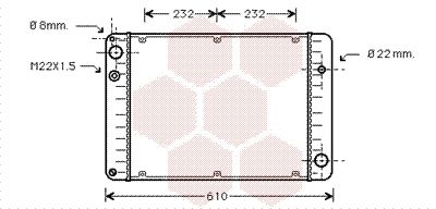 VAN WEZEL Radiaator,mootorijahutus 74002006